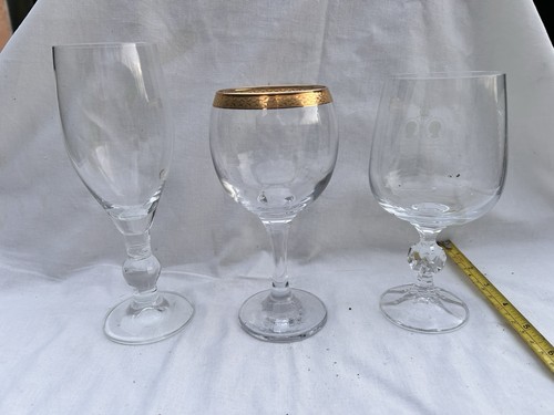 Set vintage clear glass - set, 3