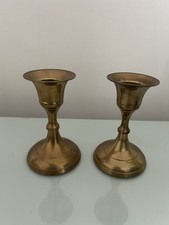 2 x Vintage Brass Candlesticks