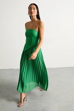 Warehouse Green Midi Dress