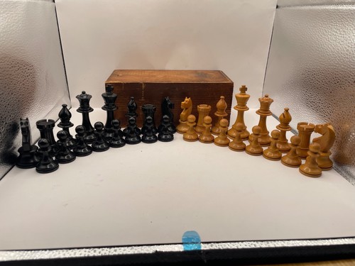 Antique chess set staunton - antique,