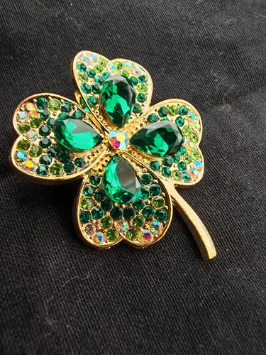 Four leaf clover brooch - four-leaf,
