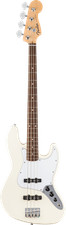 Fender Standard Jazz Bass Guitar, Olympic White, Laurel (NEW)