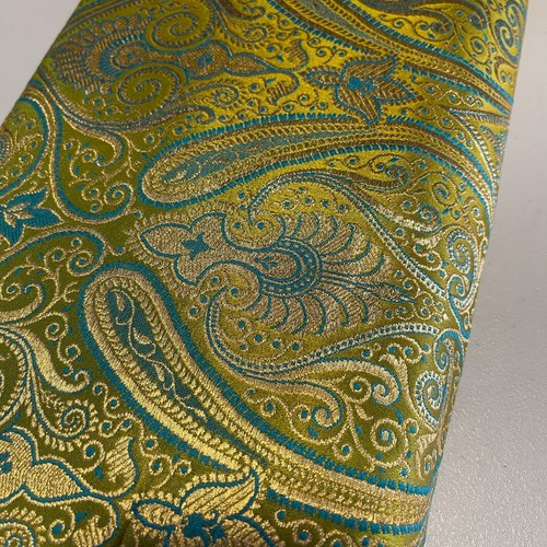 Double paisley brocade fabric - brocade,