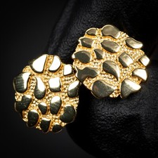 Large Men's Circle 14K Gold