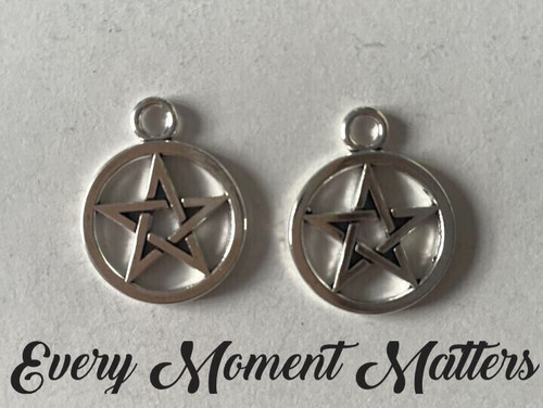 Tibetan silver pentagram - 10,