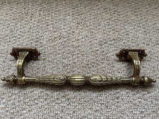 Vintage Brass Door Handle Pull Old Sash Window Lift   11 ins long