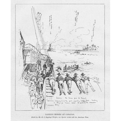 Spanish american war landing - spanish,