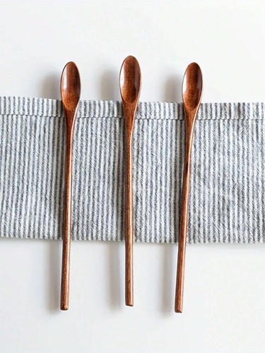 3pcs wooden coffee spoons - coffee, –