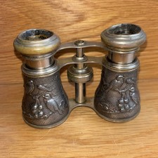 Antique Chevalier Paris Opera Glasses Binoculars Art Nouveau Birds Beautiful