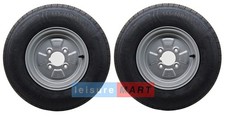 Pair 145x10 Trailer Wheel &
