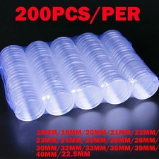 200Pcs Clear Coin Capsules