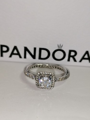 Pandora sparkling square halo - pandora,
