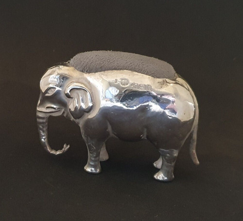 Novelty solid silver elephant - novelty,