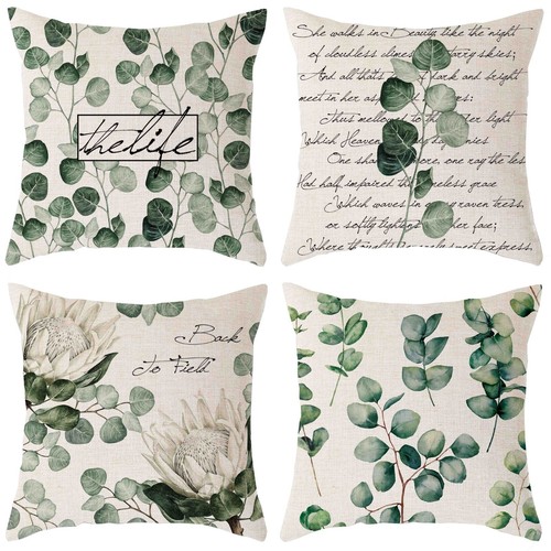 Green leaves with flowers - green,