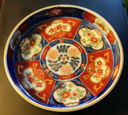 Japanese gold imari footed - japanese,