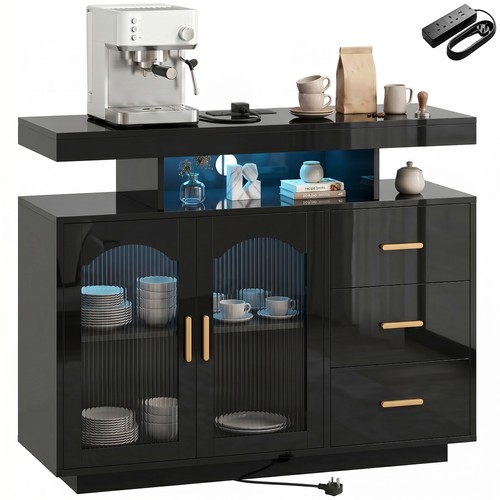 Homcom high gloss sideboard - homcom,