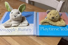 Playtime Teddy and Snuggle Bunny Puppet Books for Ages 2+