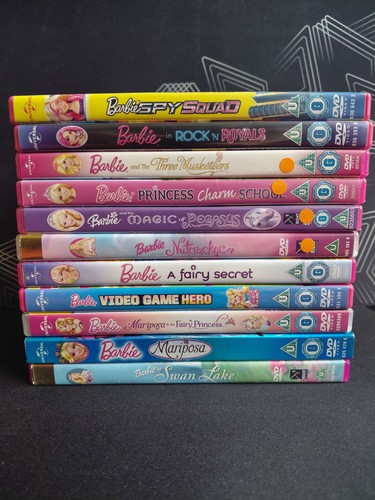 11x barbie movies dvd bundle - barbie,