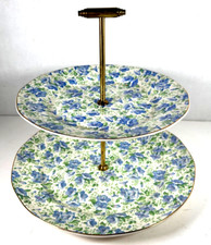 VTG Chintz Tidbit Tray Royal