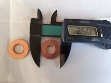 2 X M10 Copper Washer Crush Gasket Sealing Car Motorcycle Engine Sump Plug 