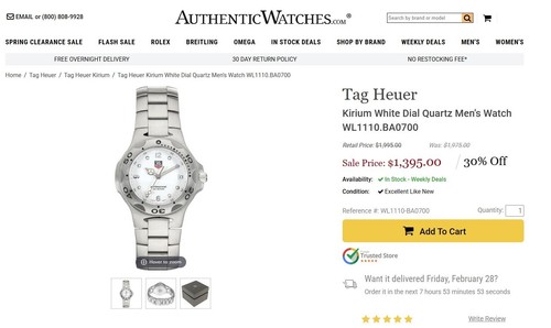 Tag heuer mens kirium swiss - heuer,