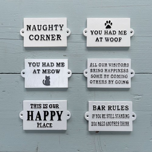 Cast iron wall signs exclusive - iron,