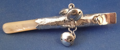Sterling silver baby rattle - sterling,