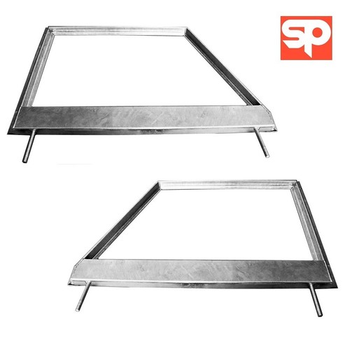 Pair galvanised door tops - tops, for
