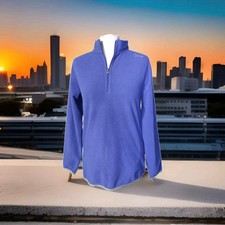 Tog24 "Shield" Blue ¼ Zip Long Sleeved Fleece Size UK Ladies 12-14