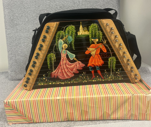 Vintage russian folk lap harp - folk,