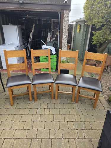 Solid oak chair set - solid, of