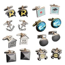 Novelty Cufflinks - Anchor Bath Taps Skull & Crossbones - 13 Various Styles