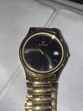 gold-tone Titan Karishma Men’s Date Watch Needs New Battery