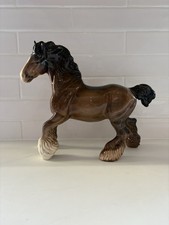 Beswick Large Brown Shire Horse Cantering Bone China
