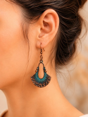 Rustic handmade bronze - handmade, teal