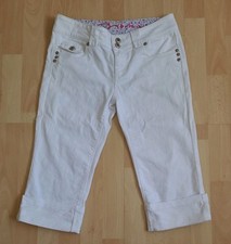 Jane Norman Low Rise Cropped Jeans White UK Size 12