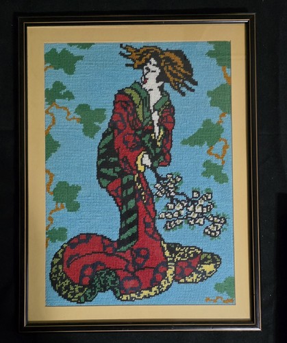 Vintage framed asian woman - asian,