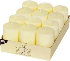 12 x IVORY PILLAR CANDLES 40 X