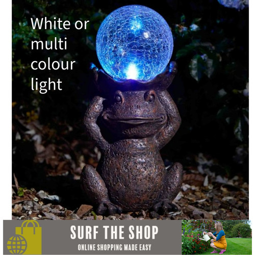 Gazing frog light - up, garden
