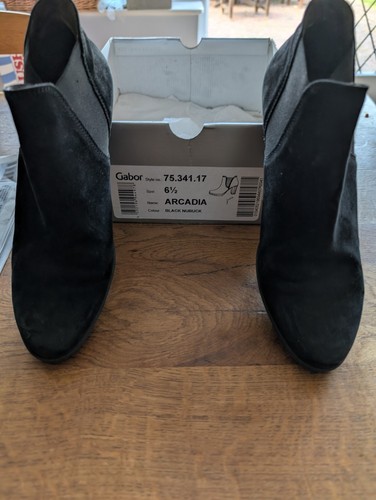 Gabor women black nubuck - black,