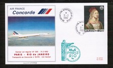 Concorde 1982 First Flight Flown Cover Paris - Rio De Janeiro