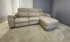 Large Beige Suede L shape