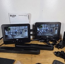 BUSH PDVD-163C 7-Inch Screen Twin Portable DVD Player Black Boxed w/ Accessories