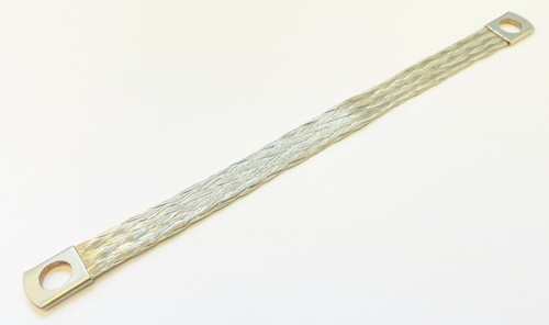 Braided coil earth strap - braided,