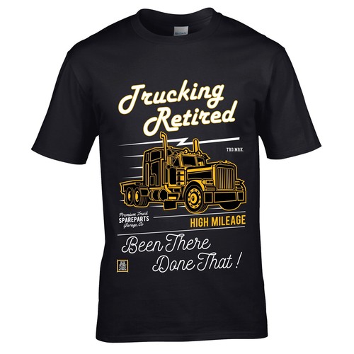 Funny trucking retired retro - retired,