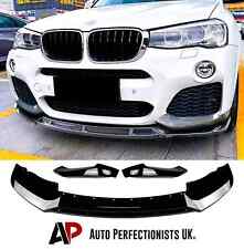 BMW X3 F25 Gloss Black Front Splitter Spoiler Lip M Sport Body Kit 2010-2017