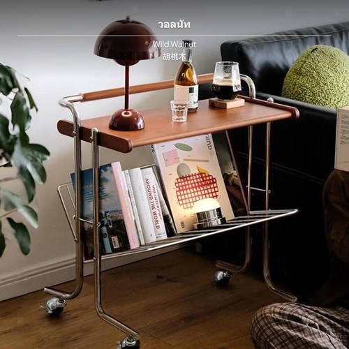 Solid wood cart with - solid, wheels