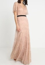 Blush pink lace  angel sleeve