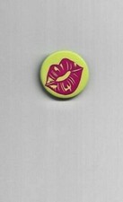 Lipstick Kiss Lips - Button Badge - 24mm dia. - UK FREEPOST