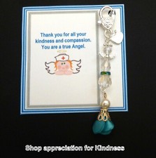 Guardian Angel Bag Charm Thank you Gift Carer Someone showing great kindness 